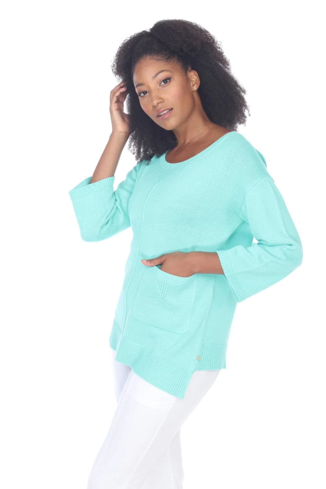 Crew Neck Sweater with Pocket