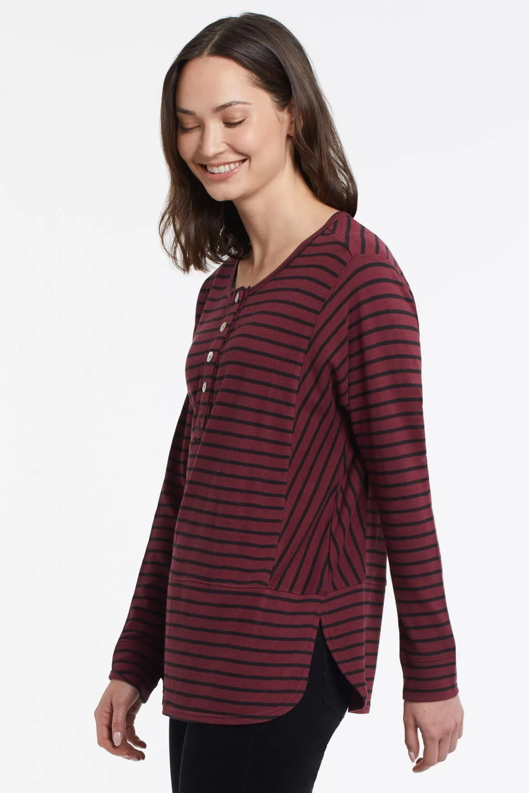 DOLMAN SLEEVE HENLEY TOP