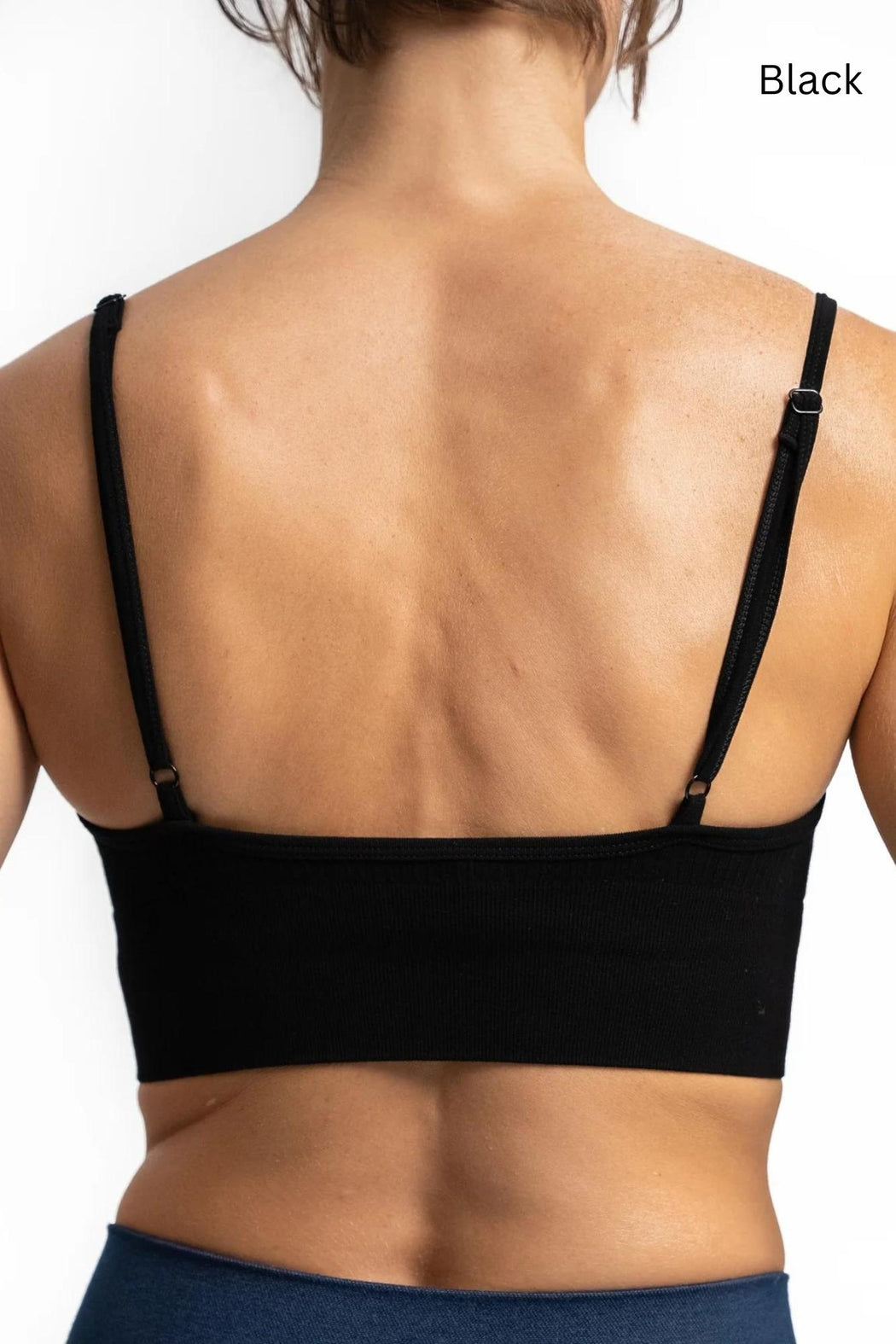 Ribbed Bra With Adjustable Straps