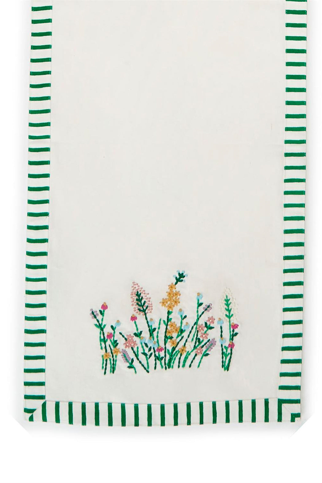 Embroidered Table Runner-Wild Flowers