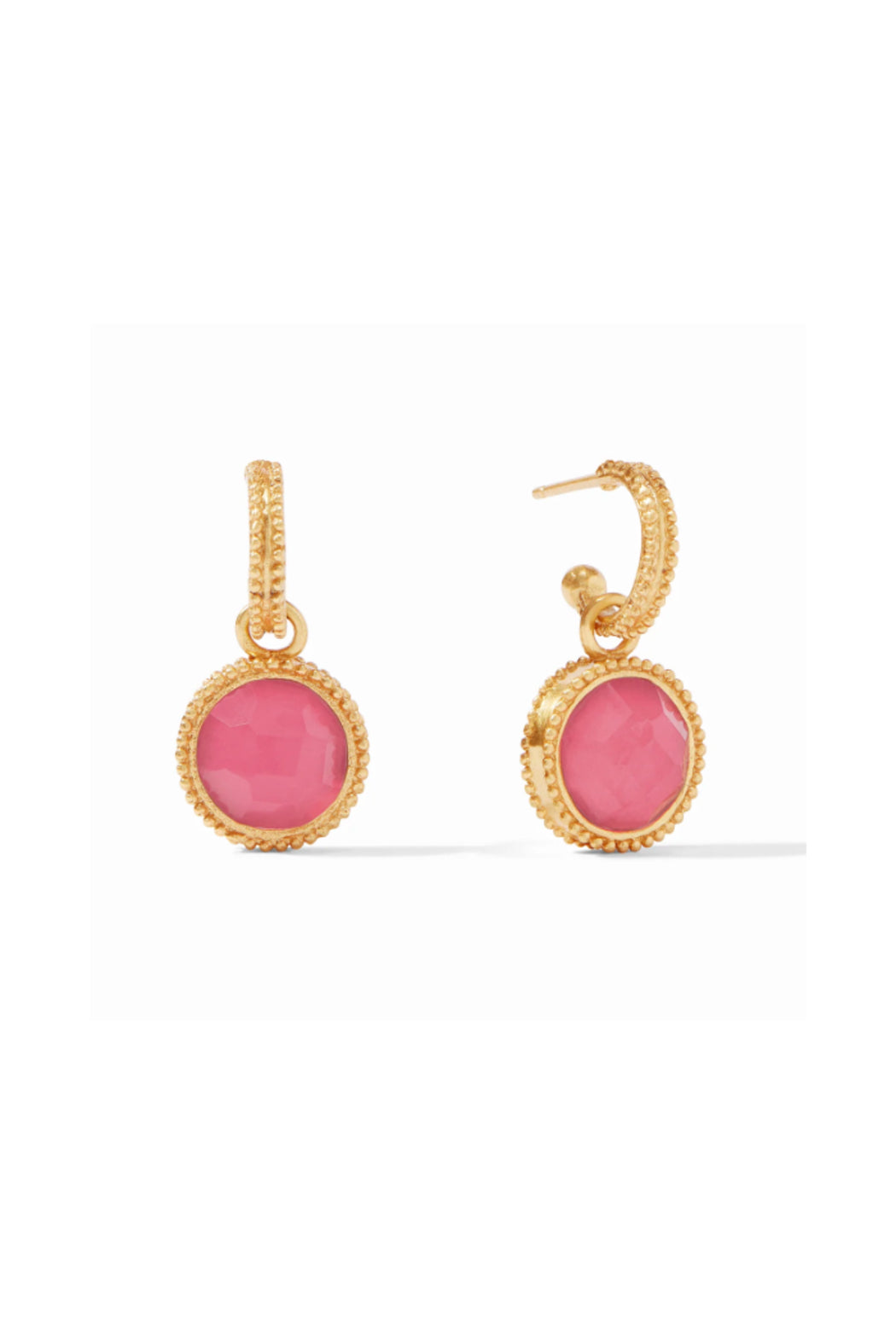FLEUR-DE-LIS HOOP & CHARM EARRING