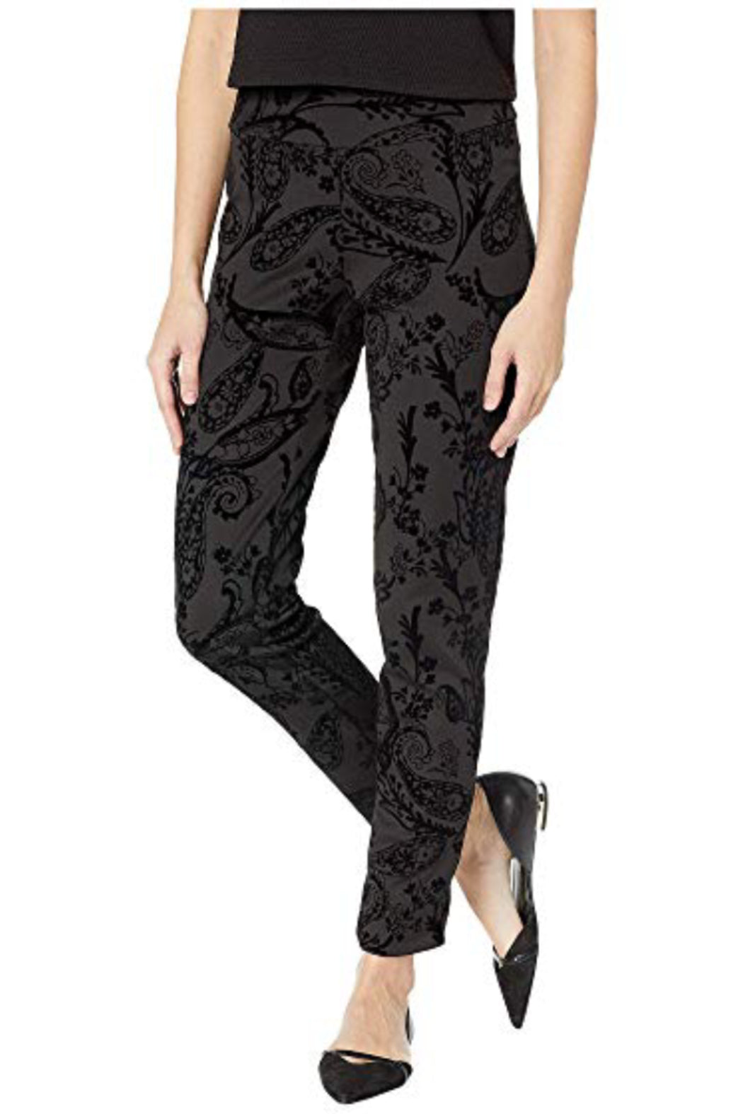 Flocked Velvet Pull-on Pant