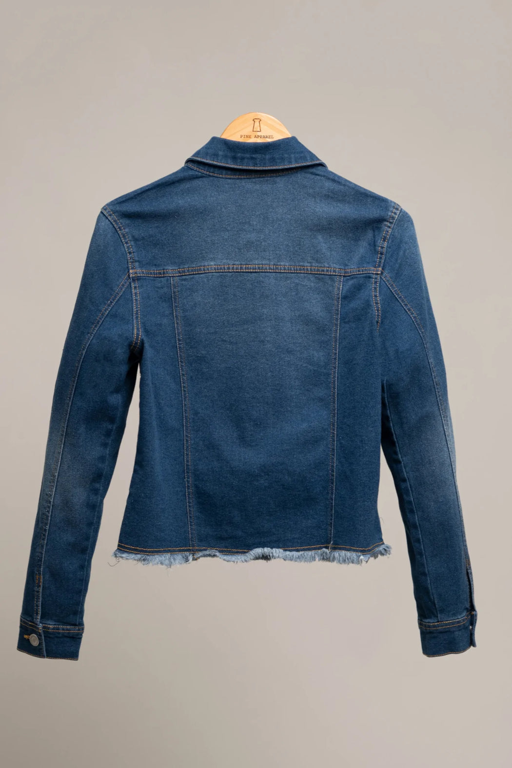 Frayed Medium Wash Denim Jacket