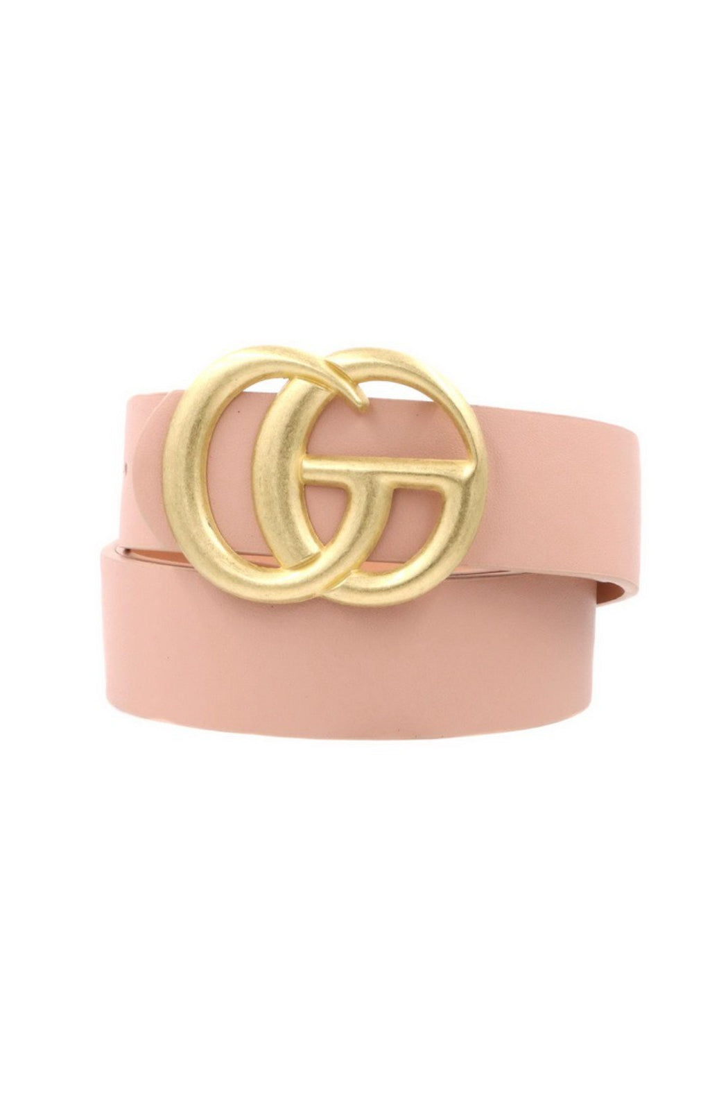 G Vegan Leather Double Buckle Belt