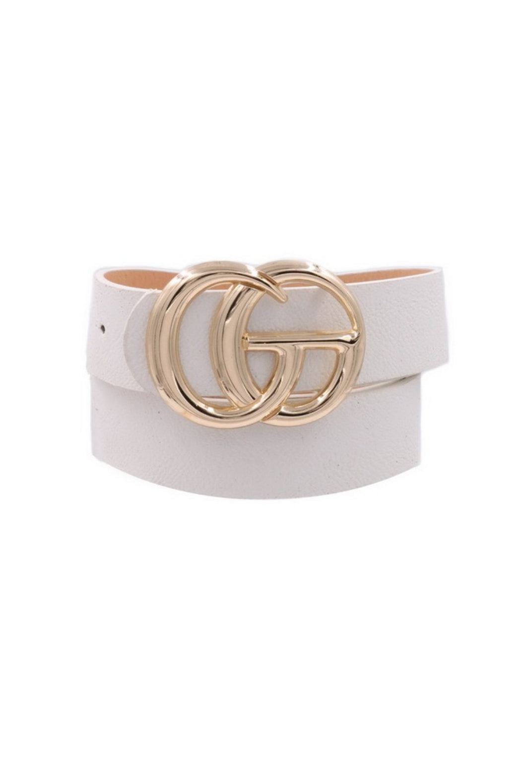 G Vegan Leather Double Buckle Belt