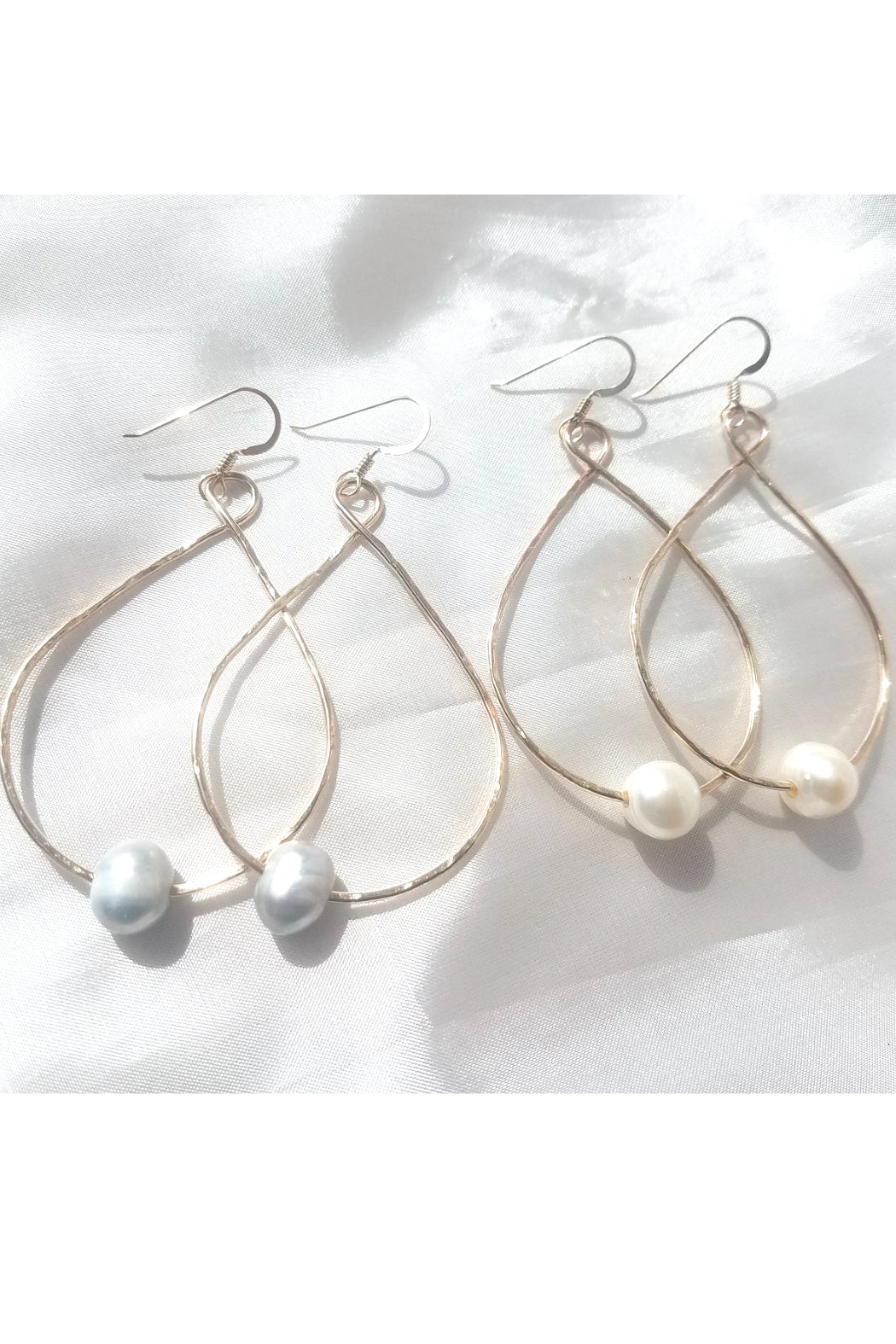 GF Sm Hoop/Teardrop Pearl
