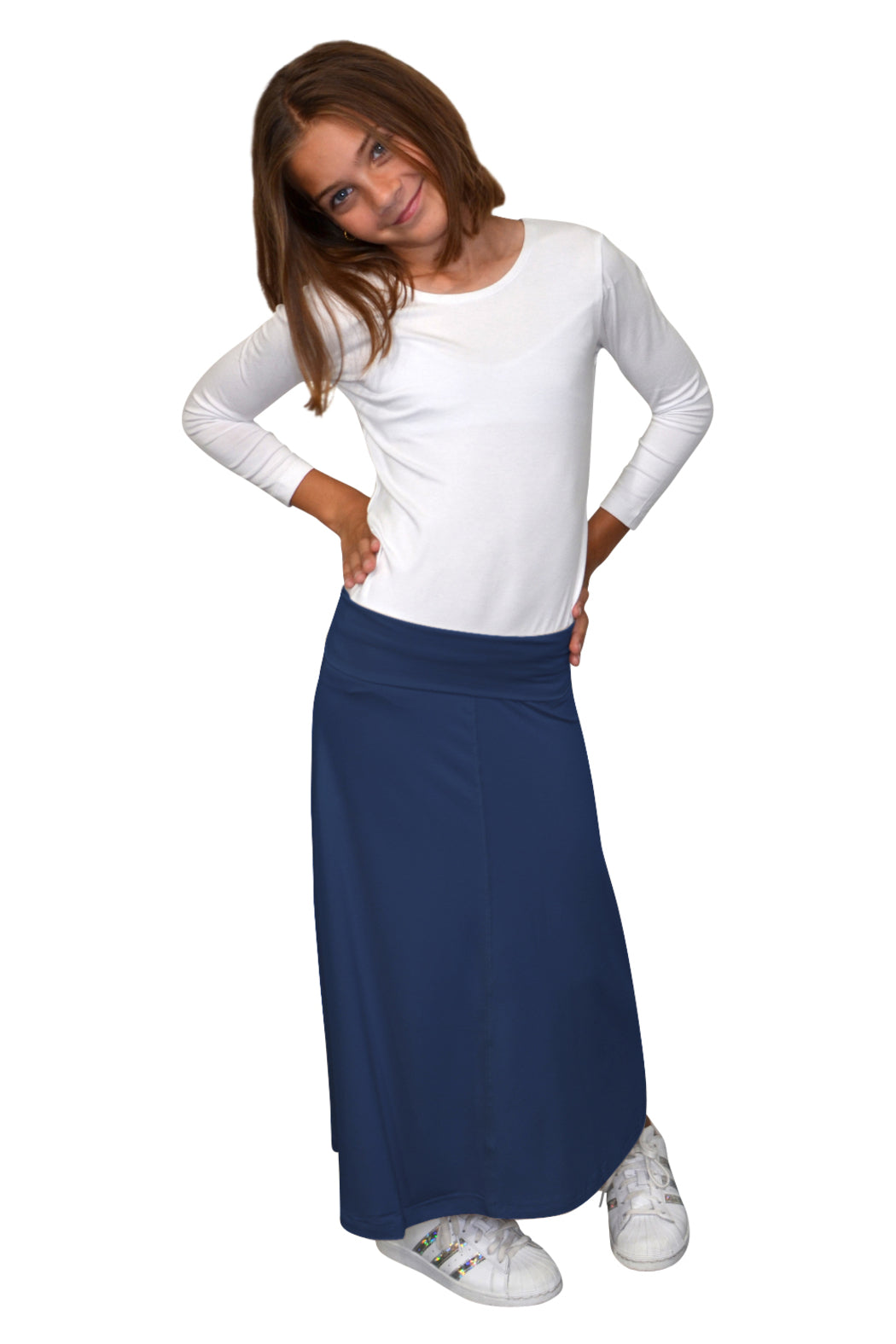 Girls Maxi Skirt Flowing A-Line