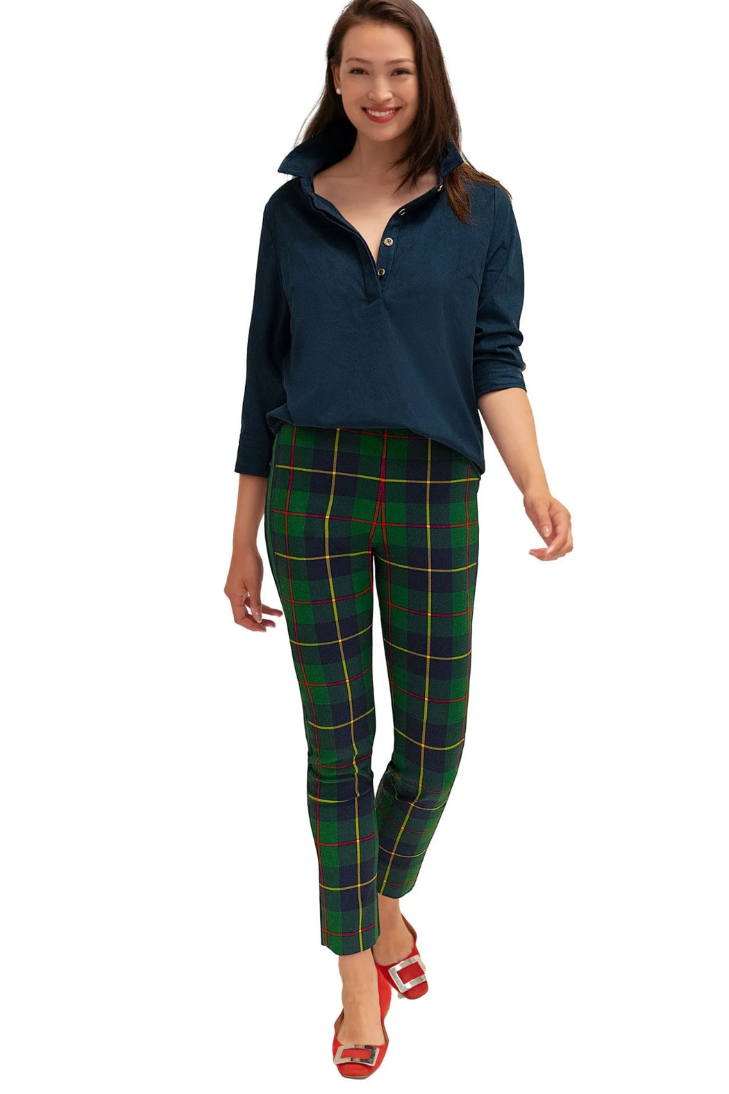 GripeLess Pull On Pant-Plaidly Cooper