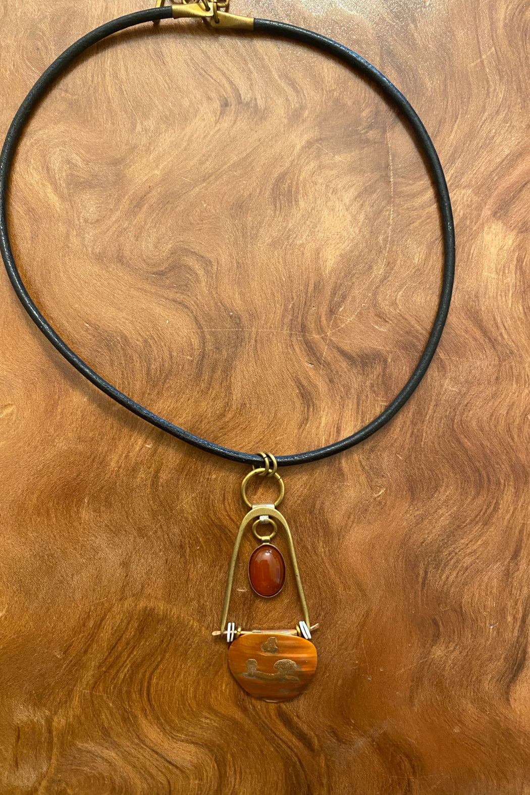 Handmade Multi Metal Pendant Necklace