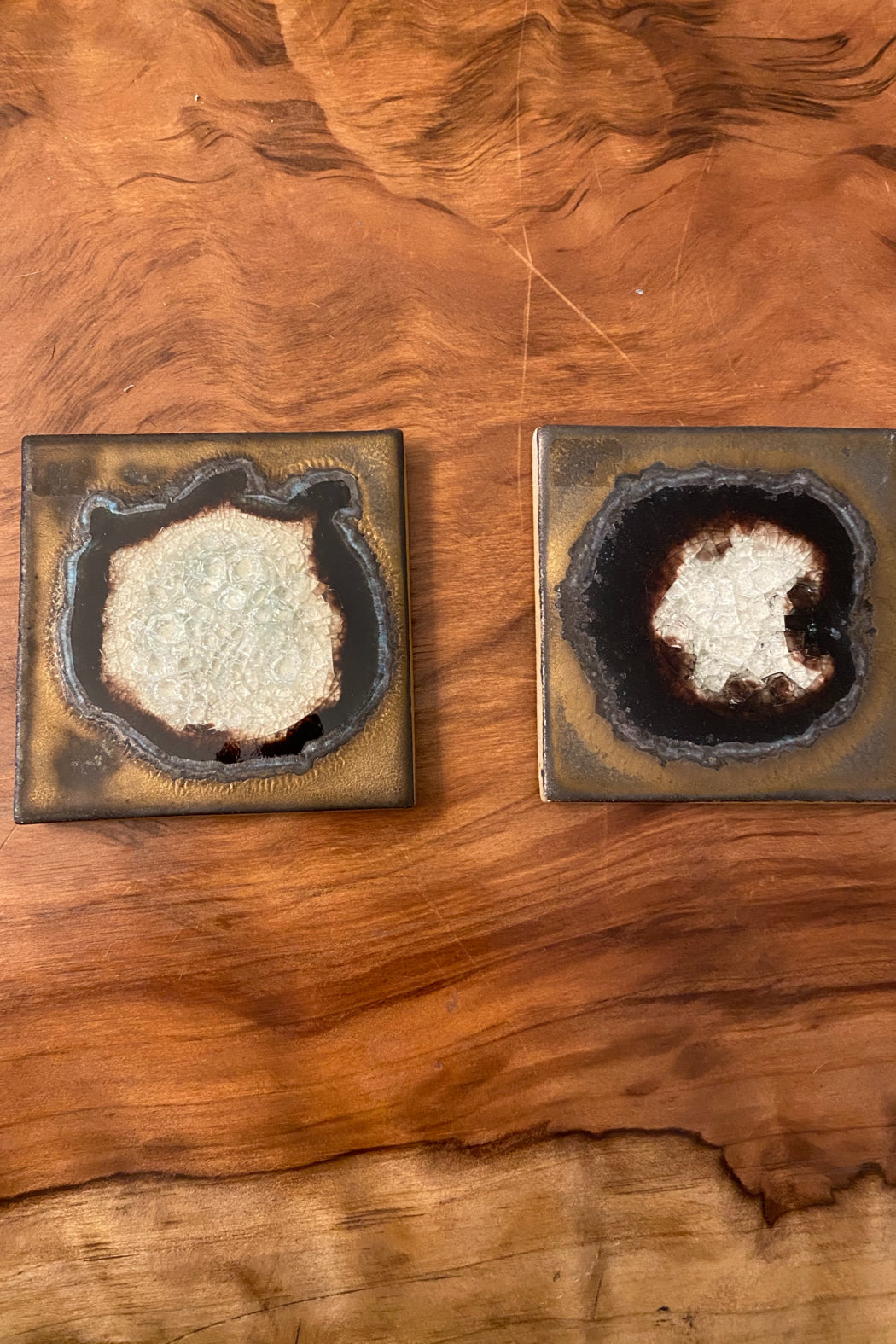 Handmade Pottery with Fused Glass Coaster