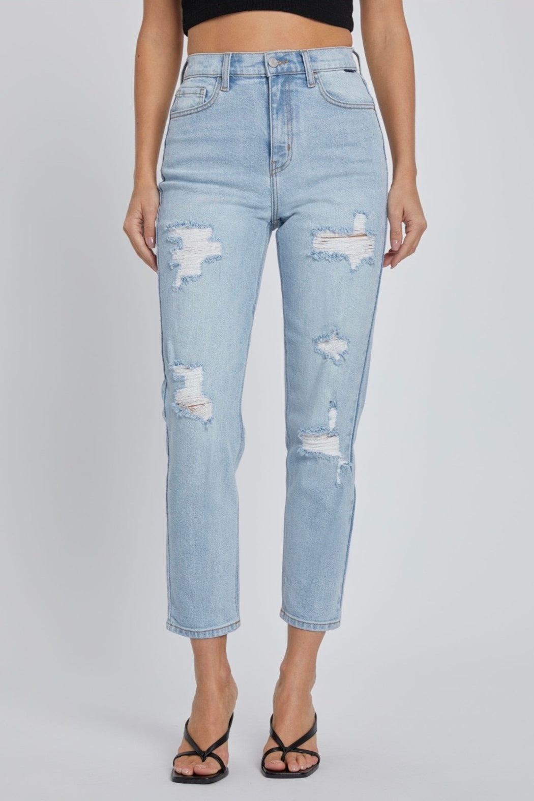 High Rise Mom Jean with Ankle Length