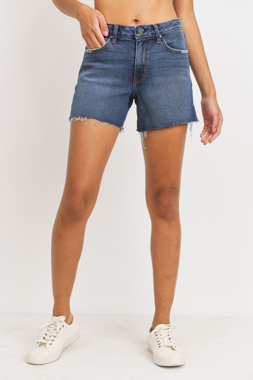 High Rise Scissor Cut Short