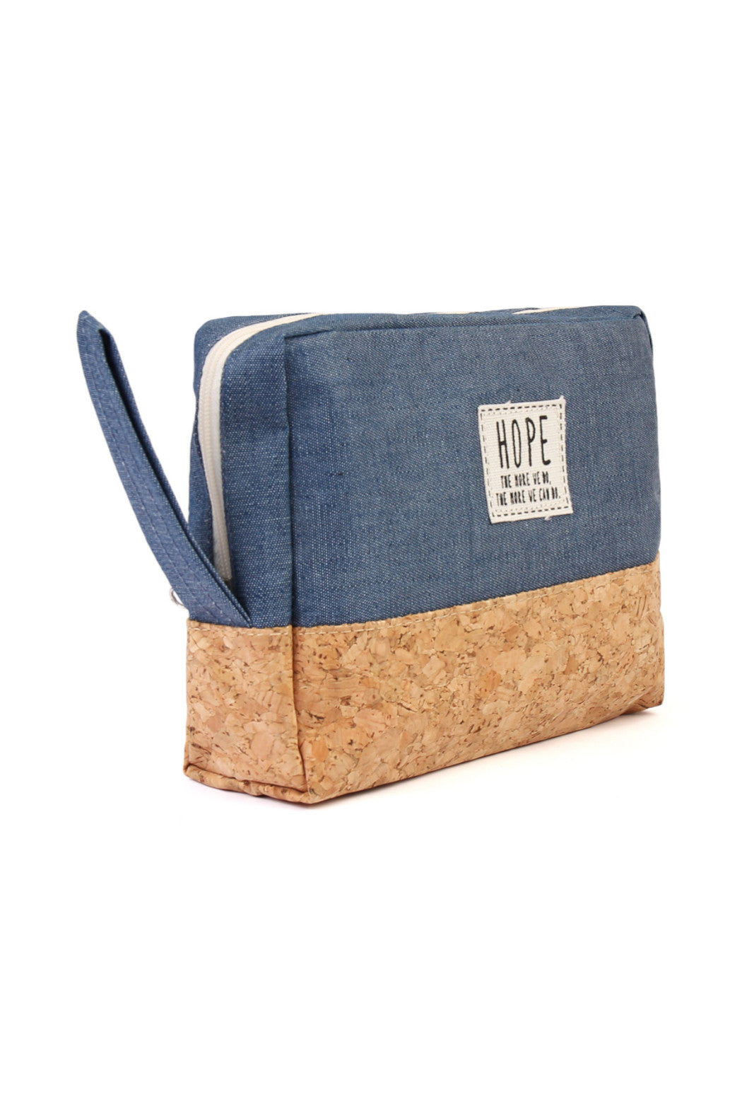 HOPE Blue Canvas Cosmetic Pouch