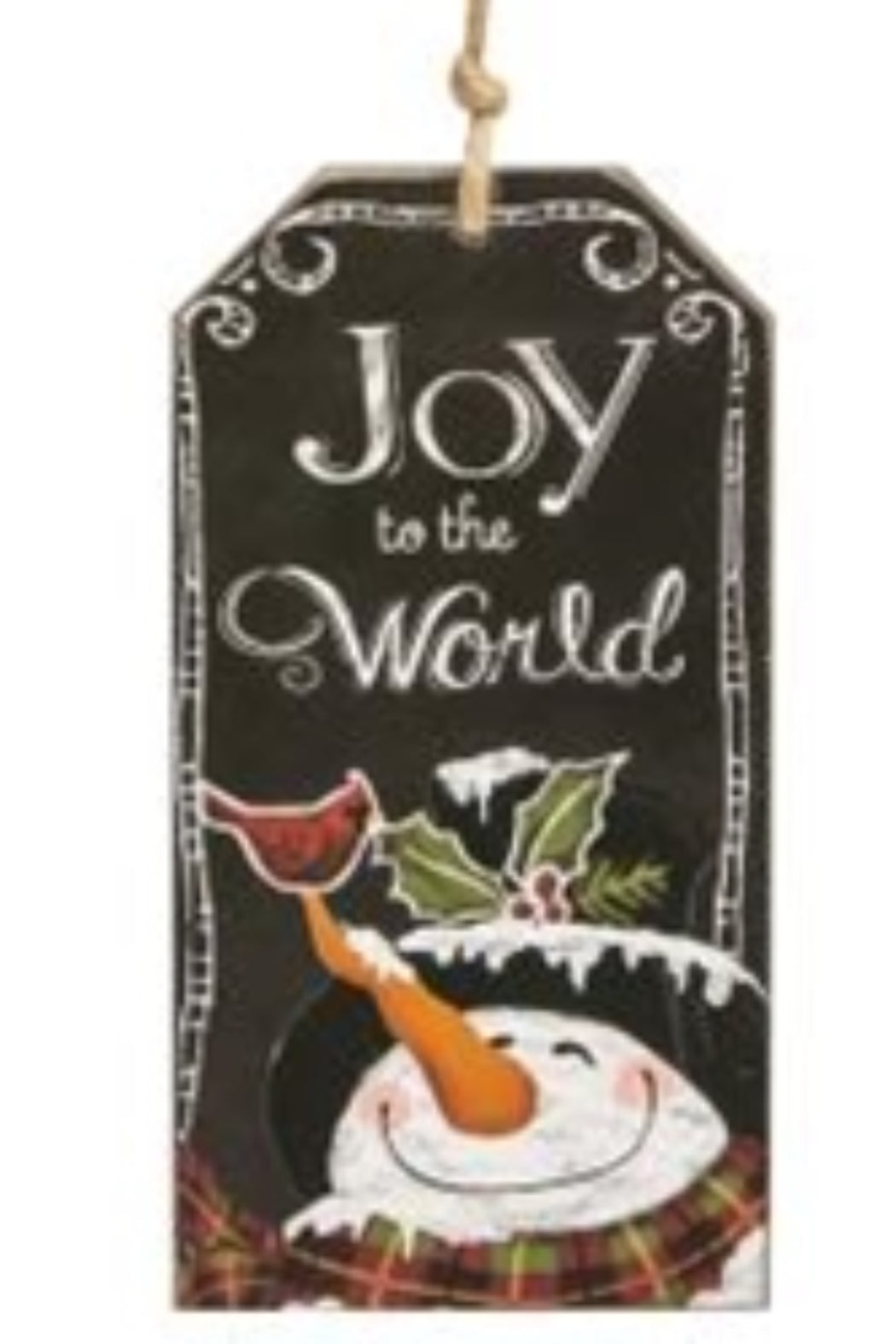 Joy to the World Chalkboard Ornament