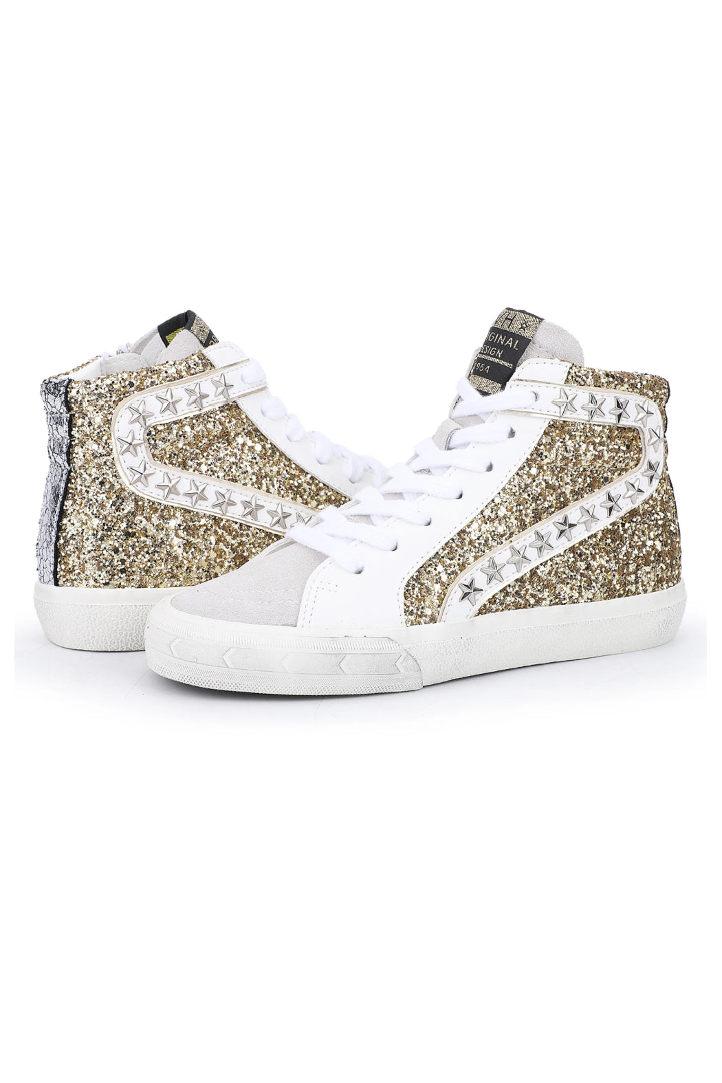 Kids Ava Gold Glitter High Top