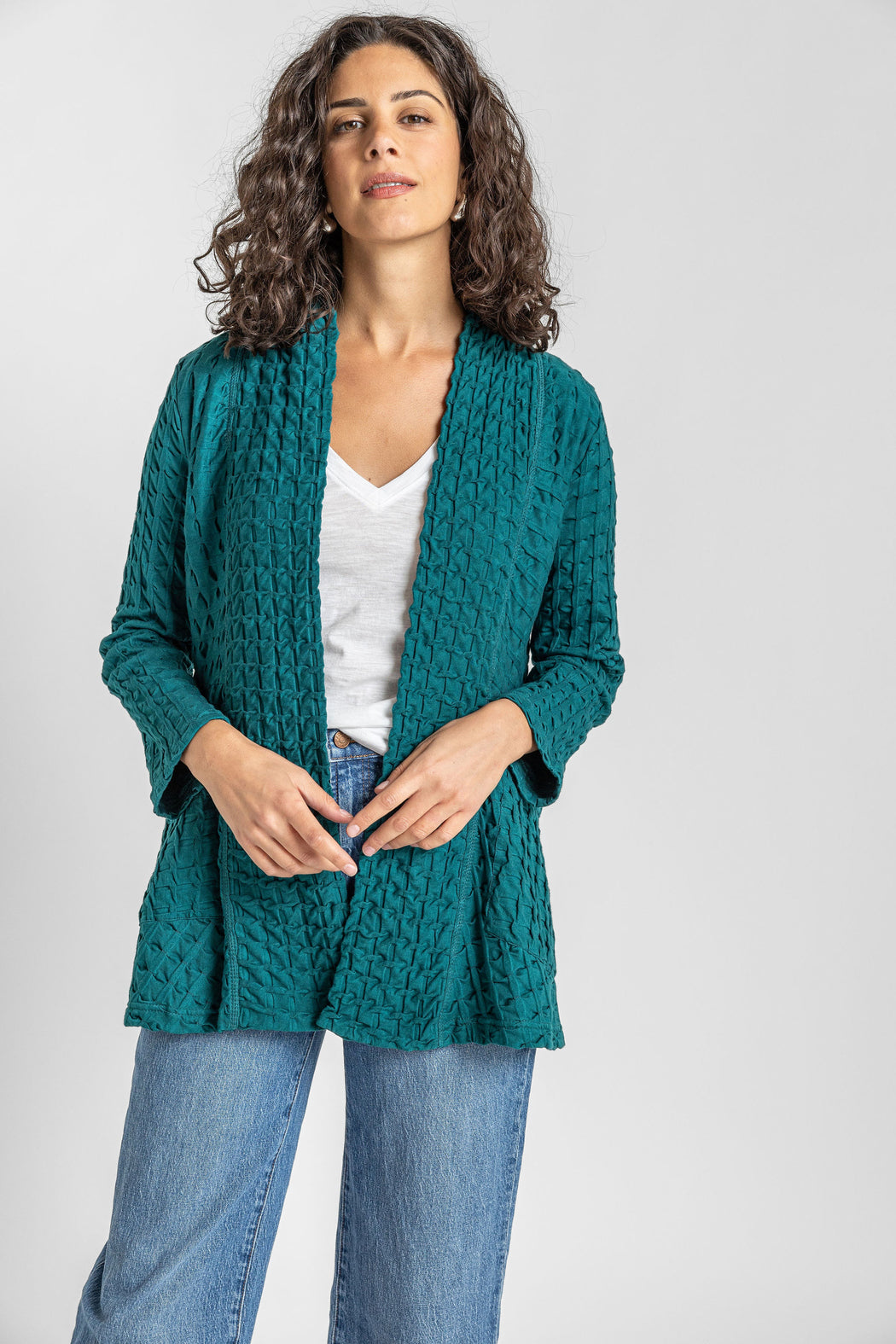 Jade Waffle Jacket