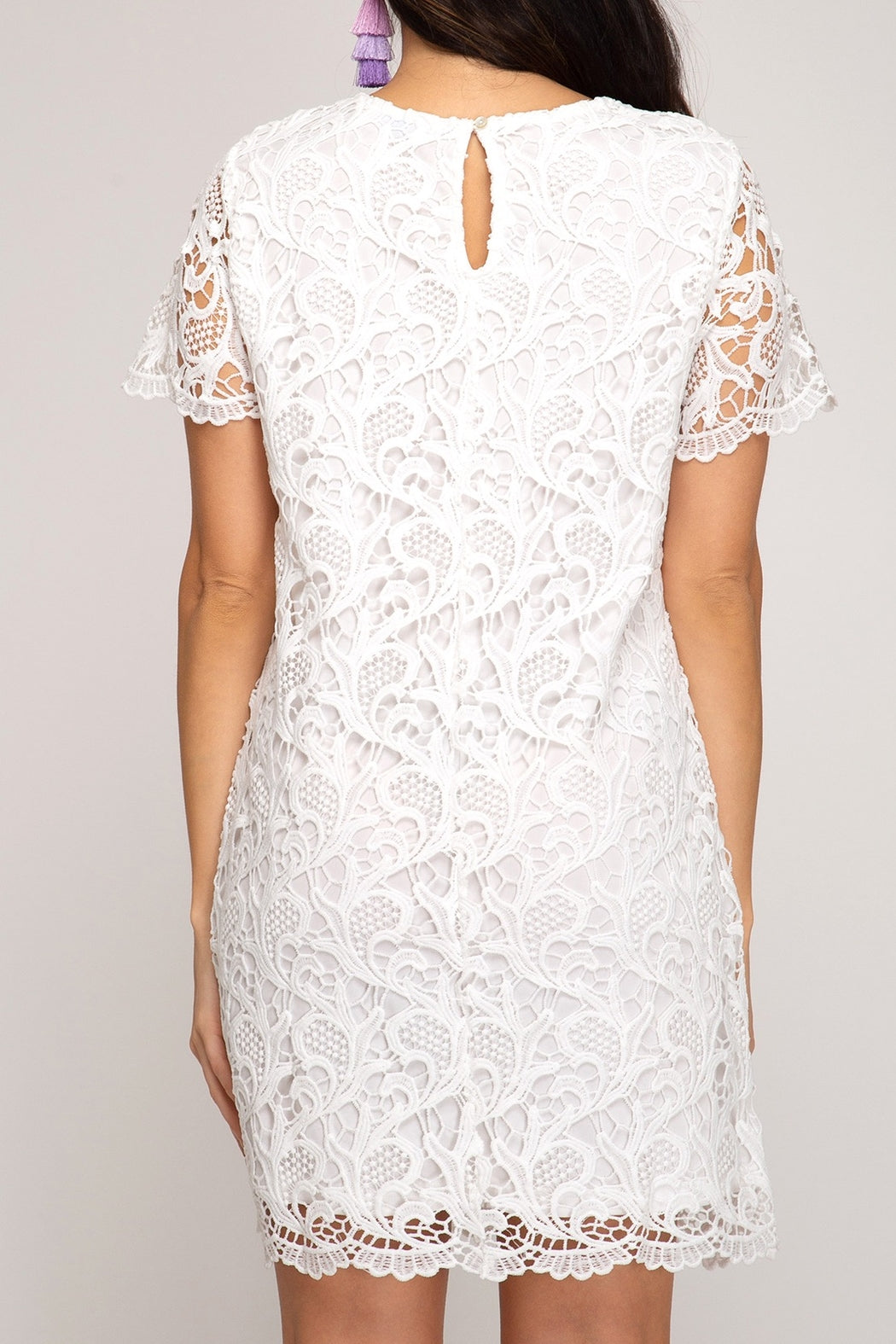 Lady In Lace Dress