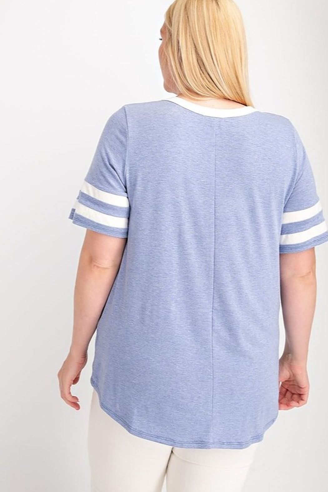Lattice Detail Neck Shirt