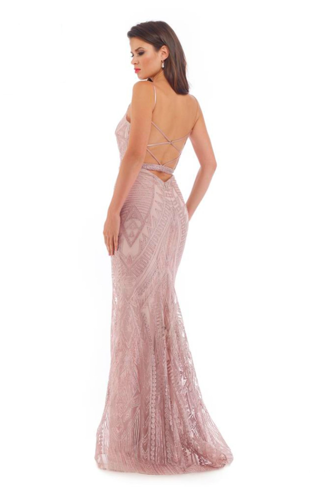 Lilly Deep V-neck Gown