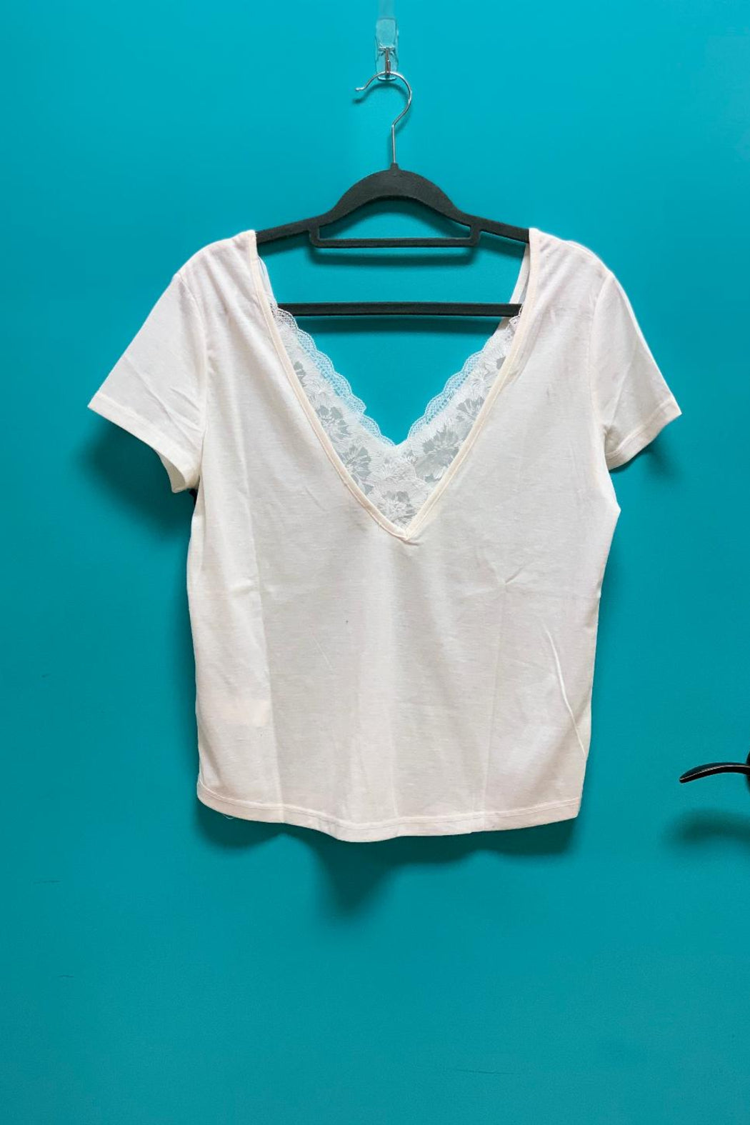 Linen Lace Trim Top