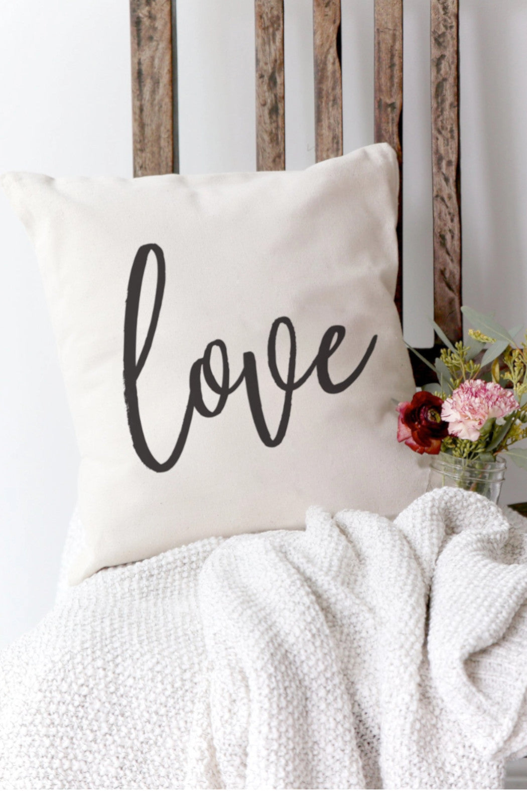 Love Canvas Pillow Cover