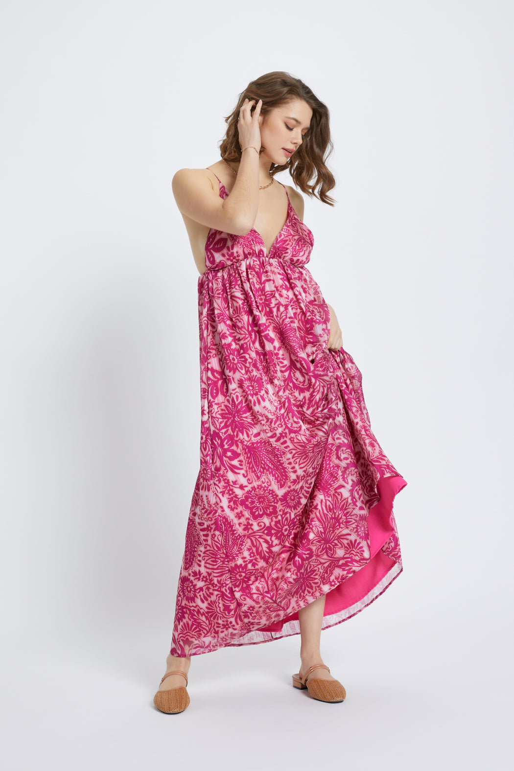 Magenta Gold Amara Skirt