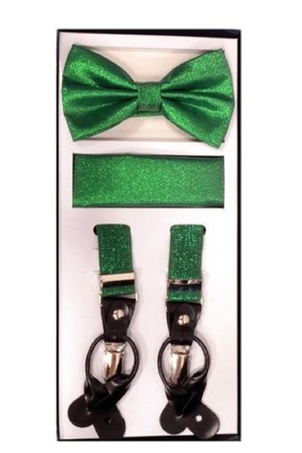 Metallic Green Suspender Set