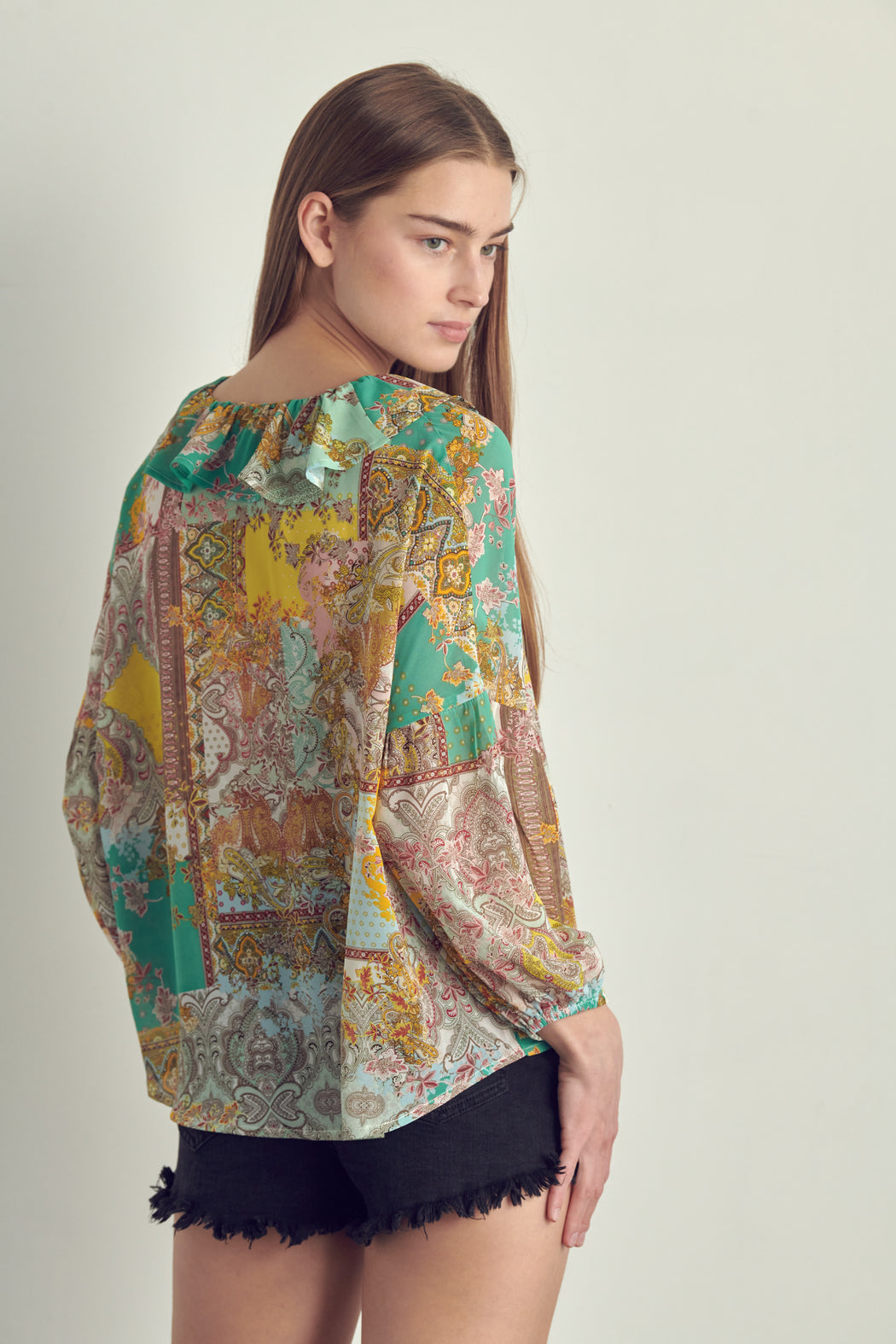 Chiffon Paisley Printed Top