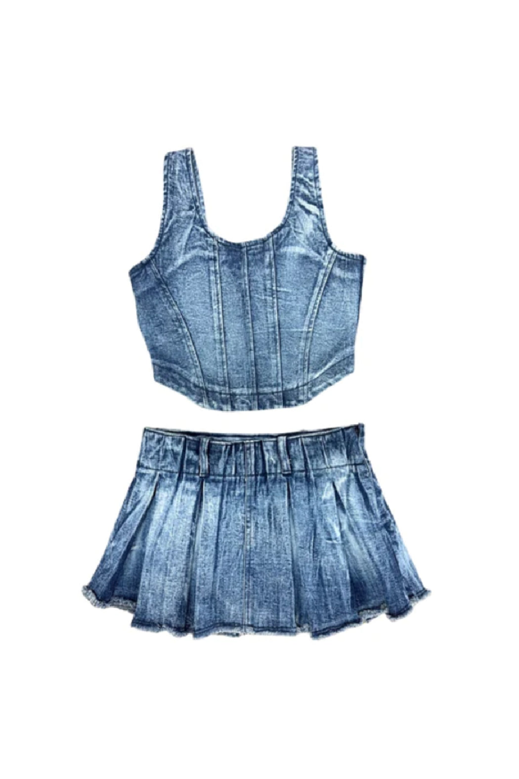 Navy Denim Top