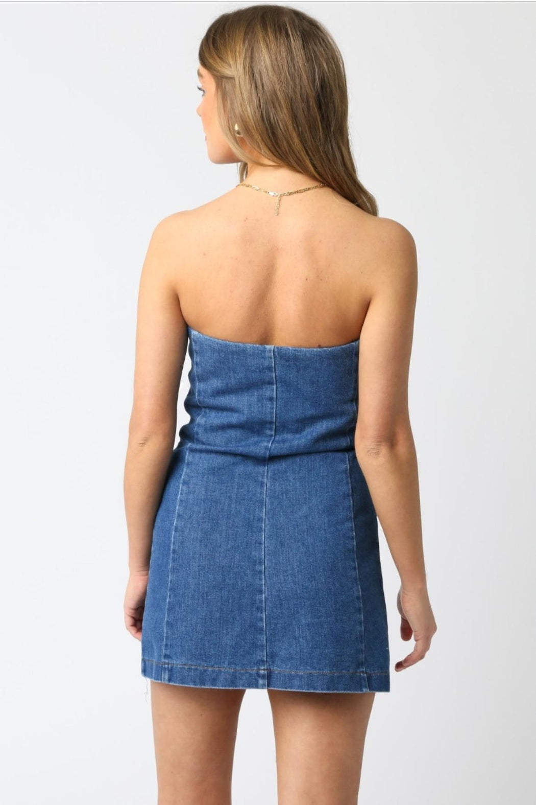 Strapless Denim Dress