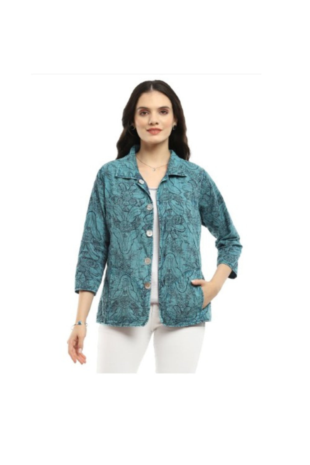 Teal Reversible Plaid Jacket