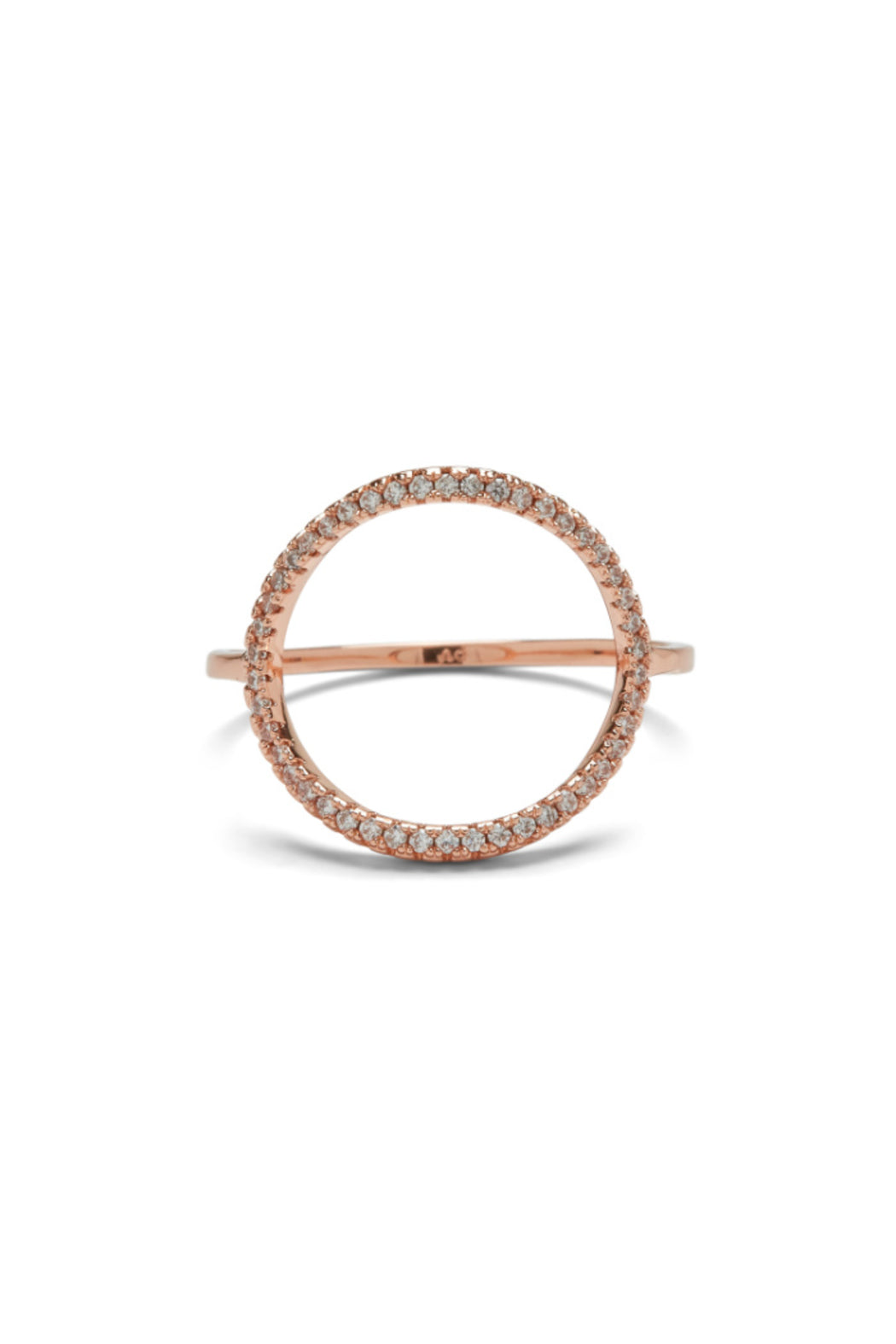 Pave Open Circle Ring