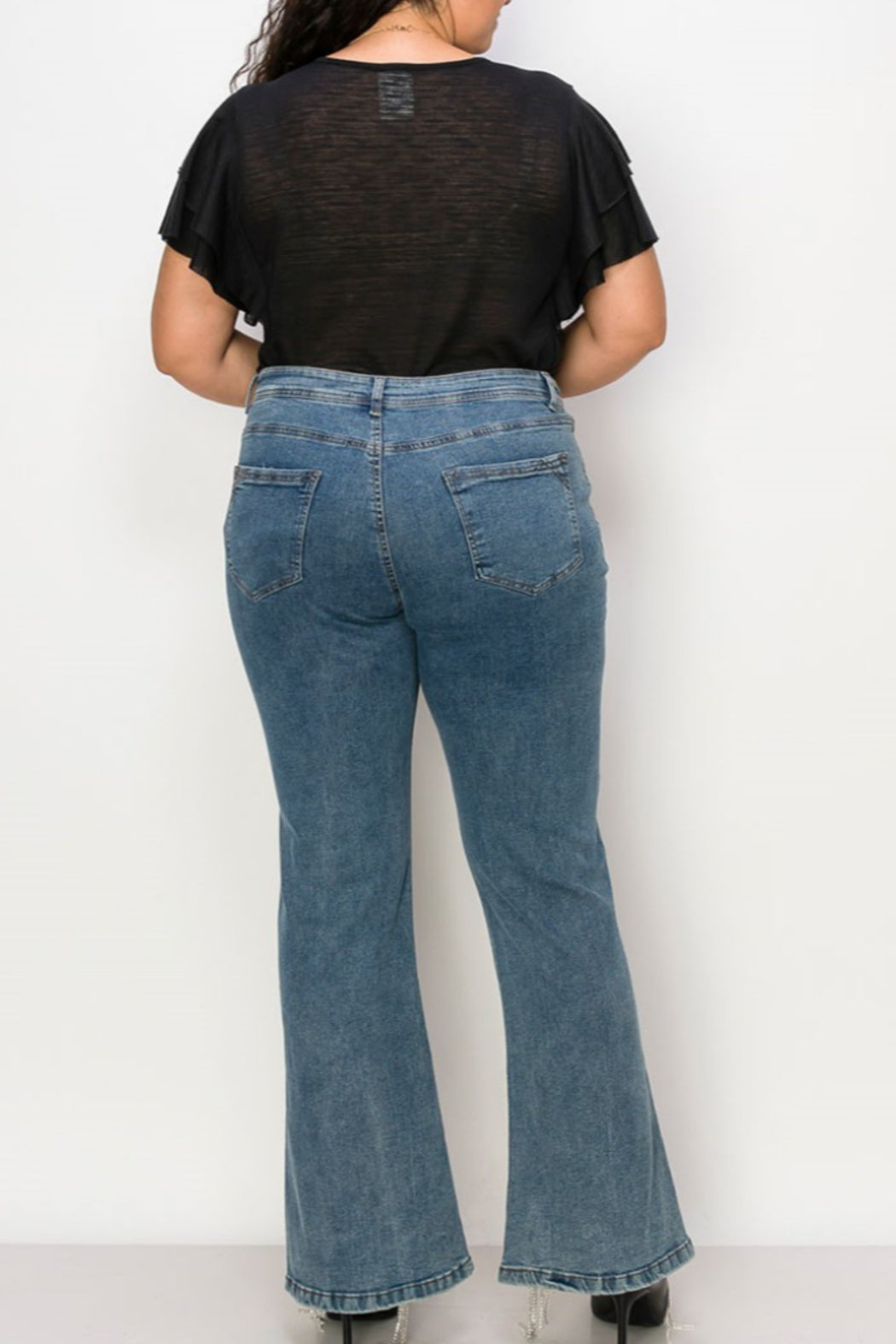 Plus Size Jeans with Rhinestone Fringe