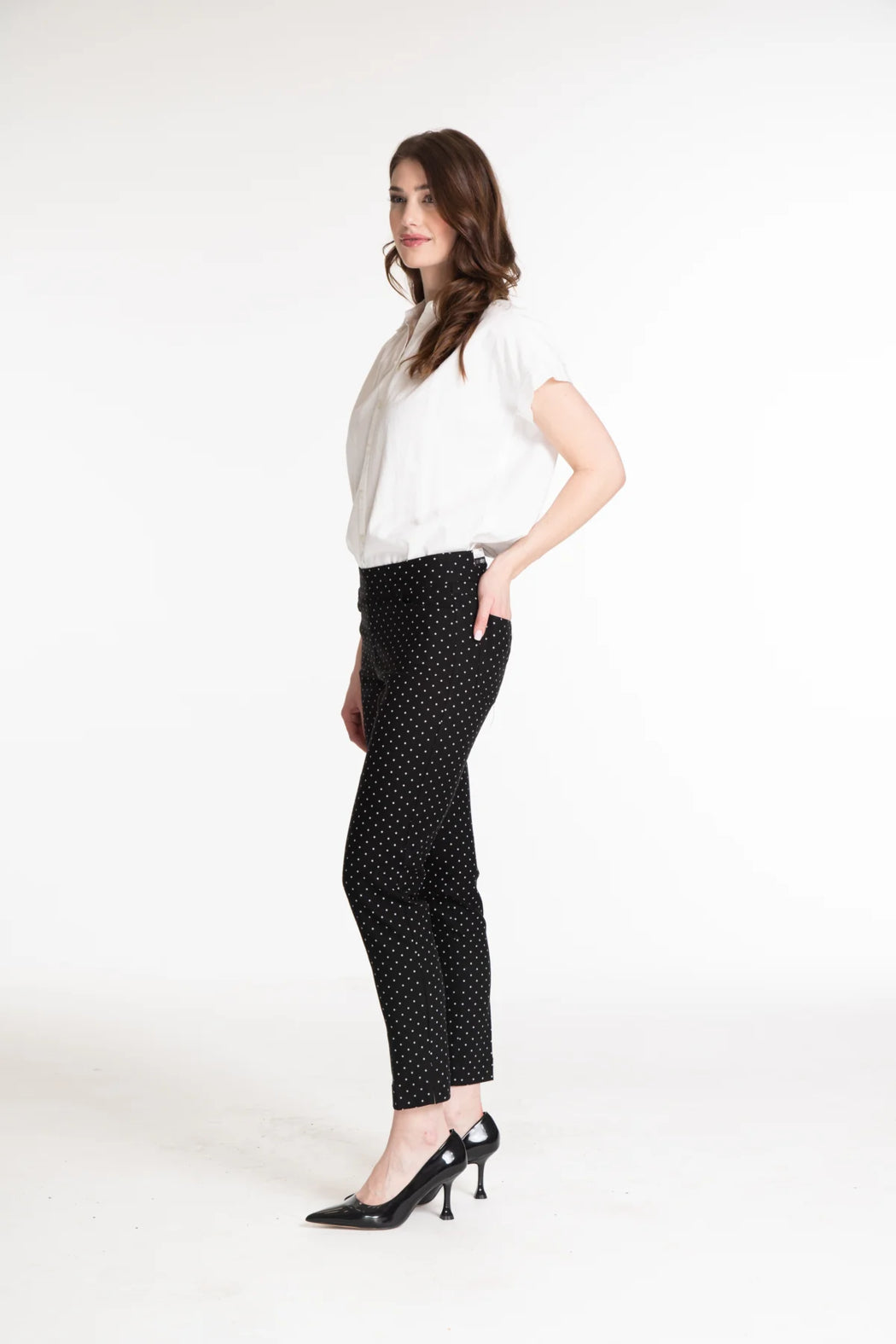 PULL-ON ANKLE PANT WITH REAL FRONT & BACK POCKETS