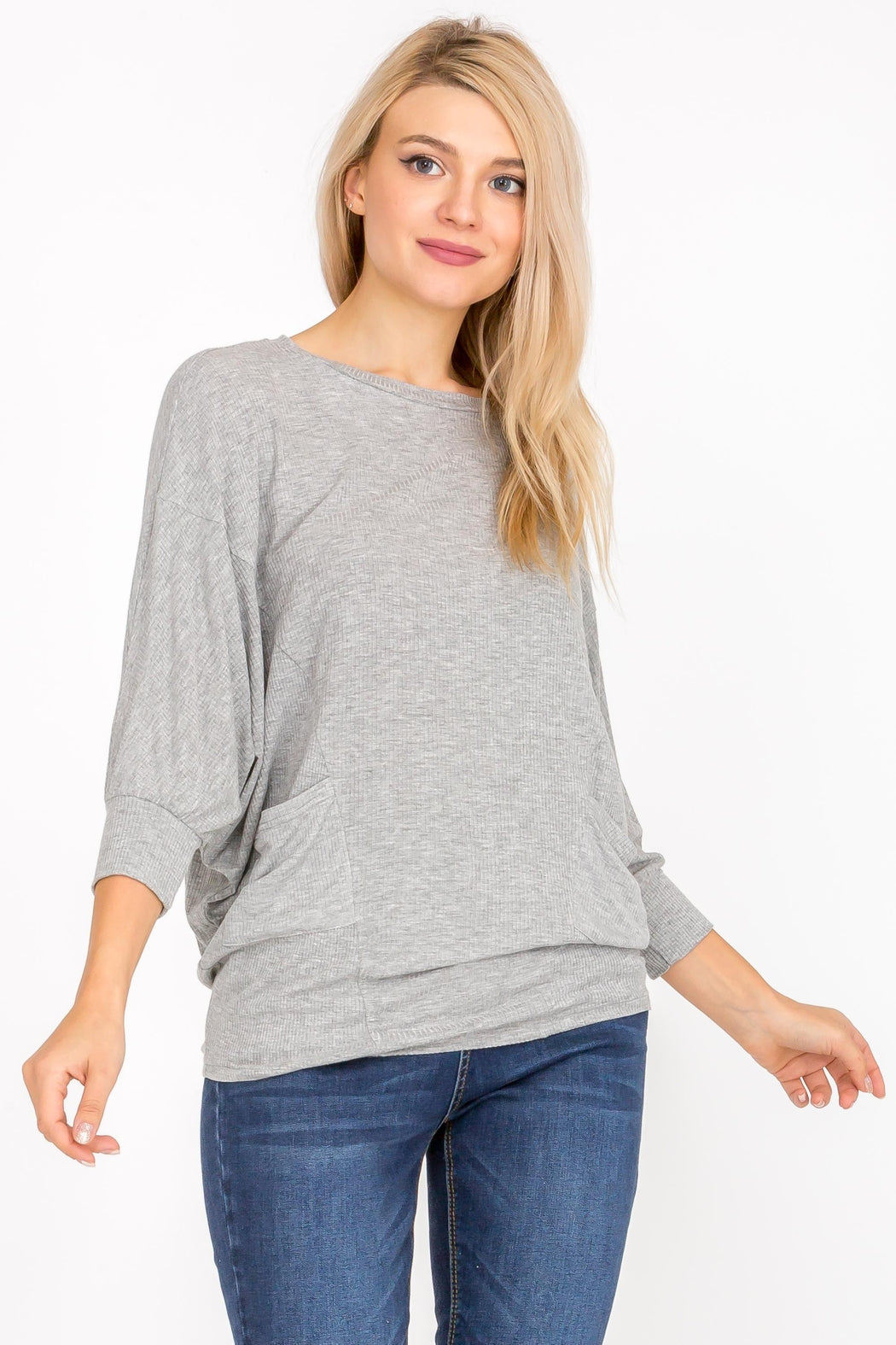 Dolman Sleeve Solid Top