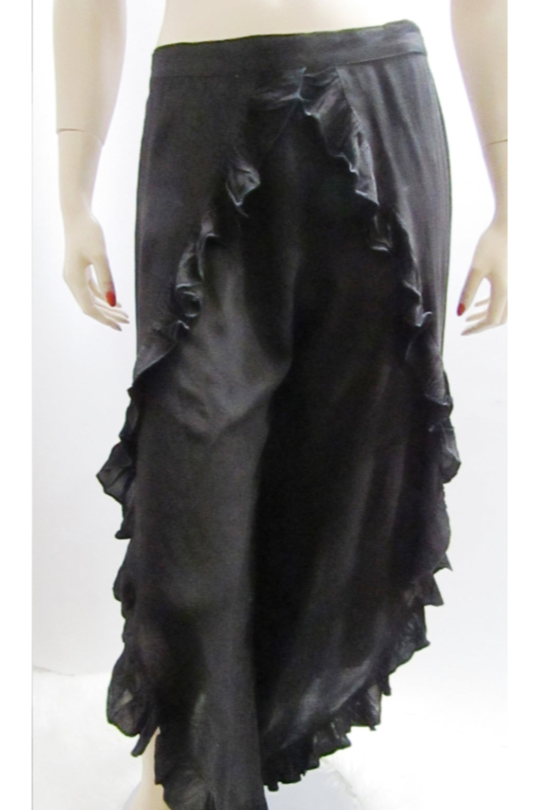 RUFFLED SIDE SPLIT PANT