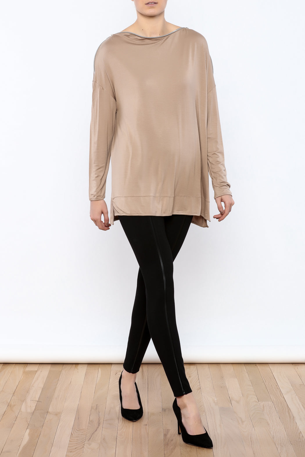 Zipper Neck Top