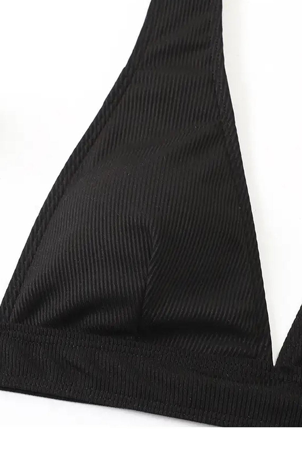 Ribbed Black Bikini