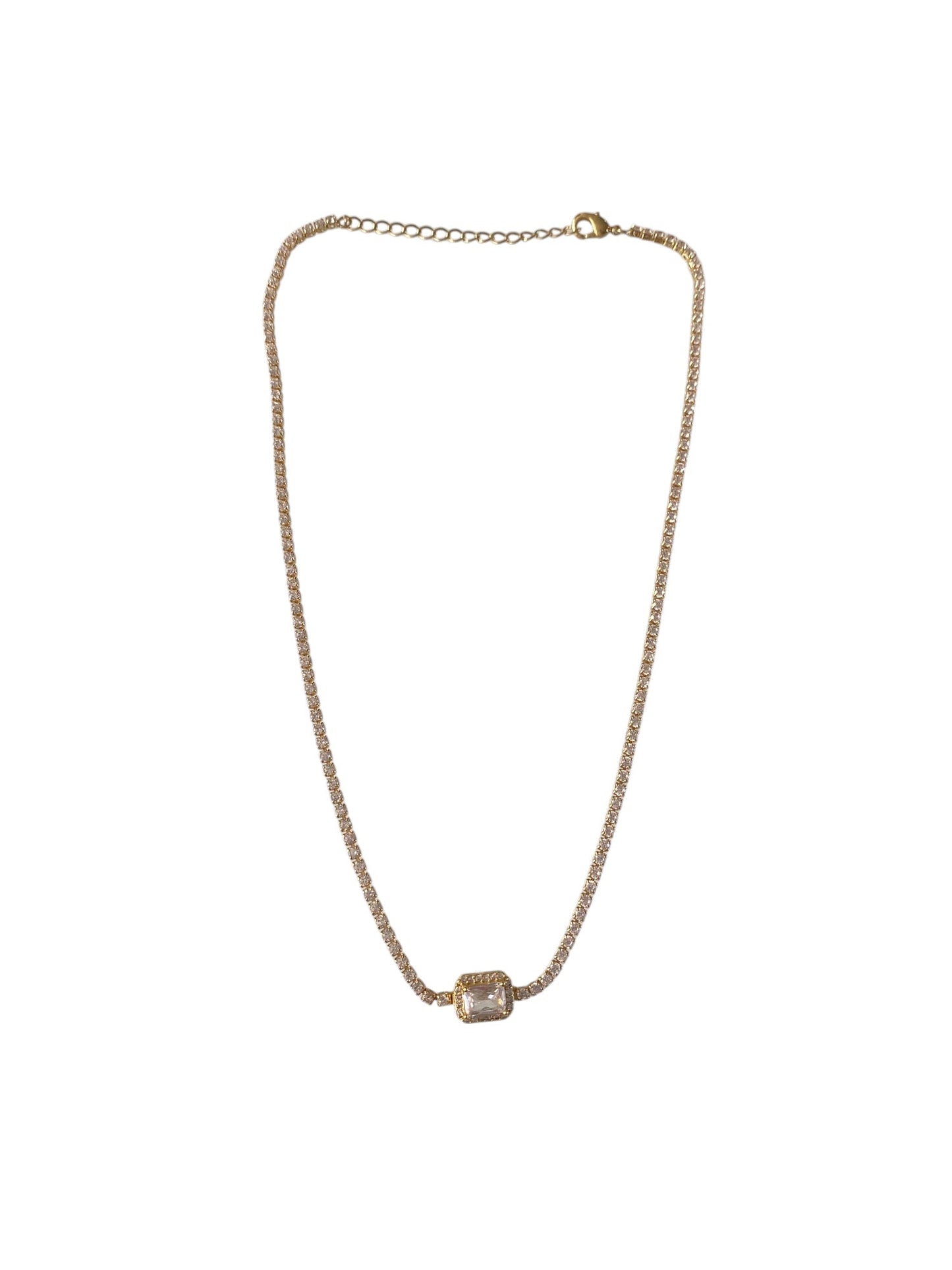 Clear CZ Tennis Necklace
