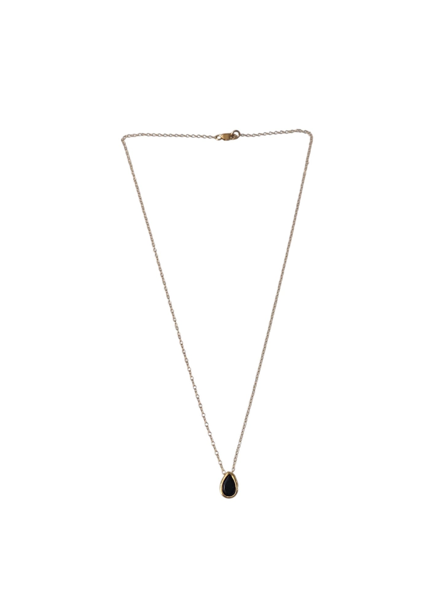 Black Onyx Teardrop Necklace