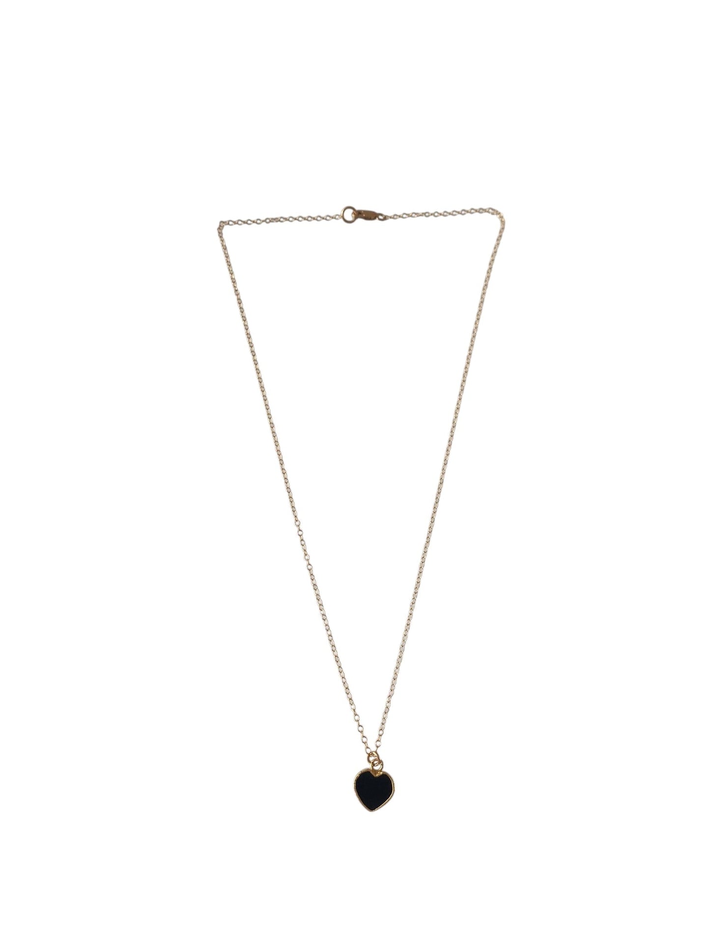 Black Onyx Heart Necklace
