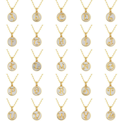 Saints Dainty Fancy Initial Pendant Necklace A-Z