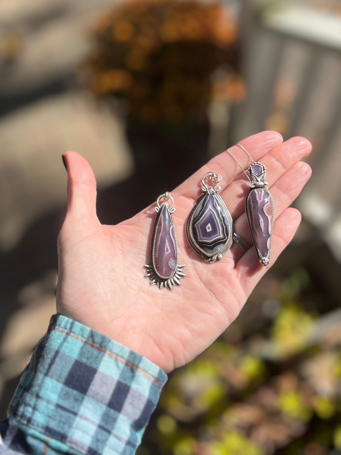 Purple Passion Sun Teardrop Necklace