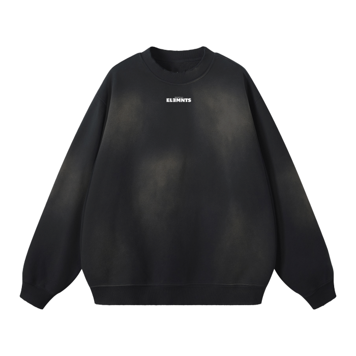 ESSNTIAL ELEMNTS Unisex 375G Faded Wash Fleece SS
