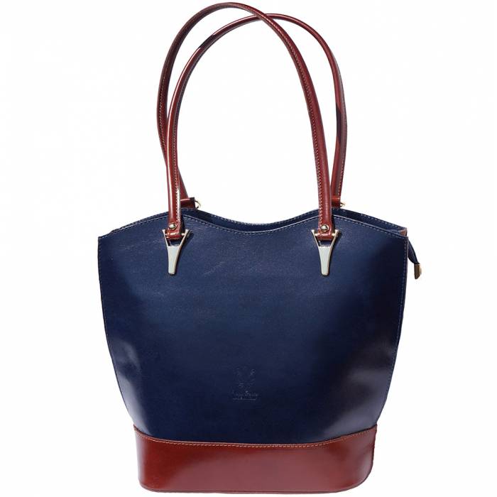 ELLA Convertible Leather Backpack ~ Red/Black