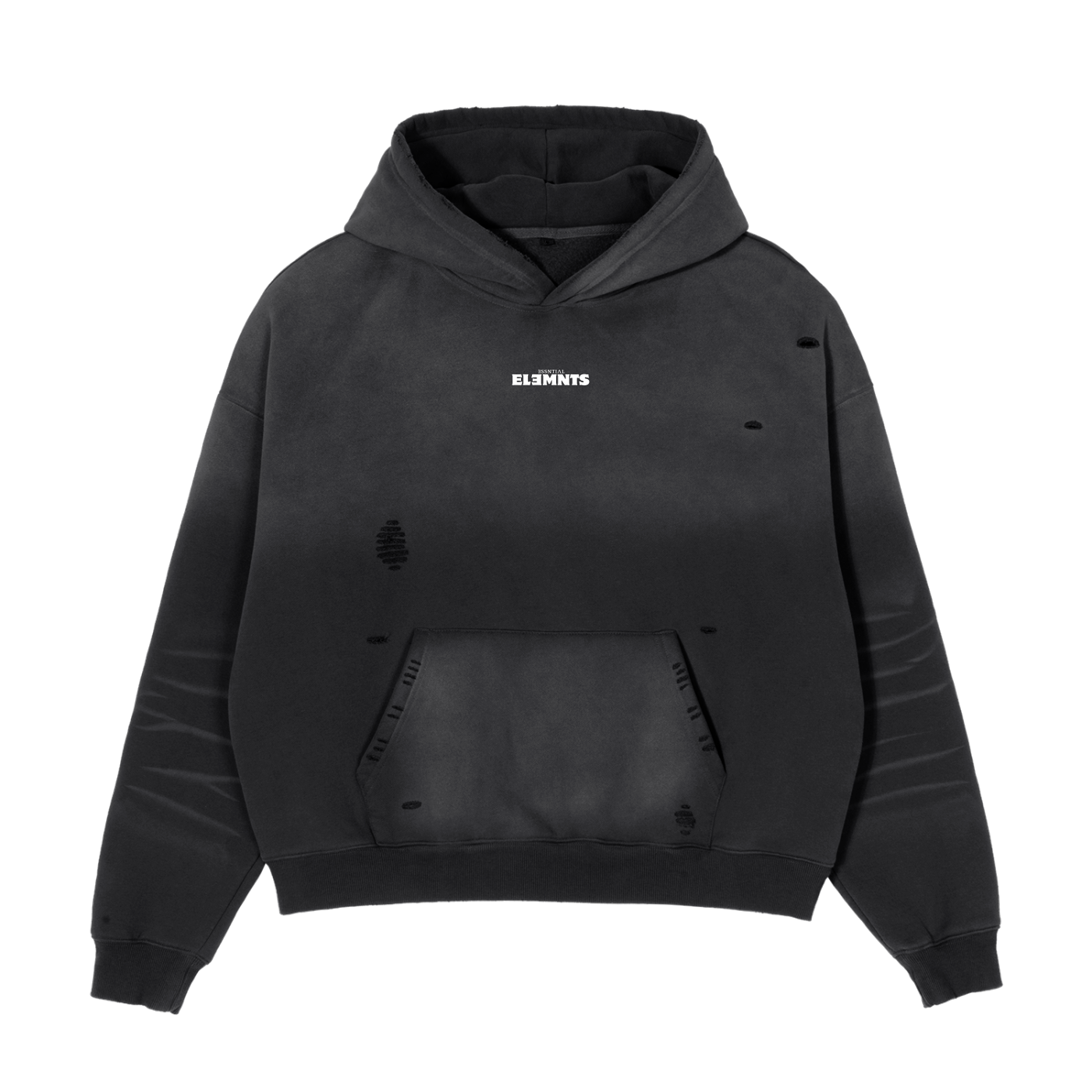 ESSNTIAL ELEMNTS Unisex 630G Frayed Boxy Hoodie