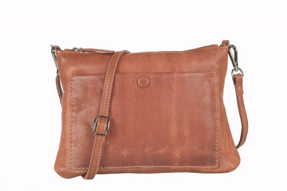 [MIA] SMALL CROSSBODY & CLUTCH | SUPER SOFT NAPPA LEATHER: TAN