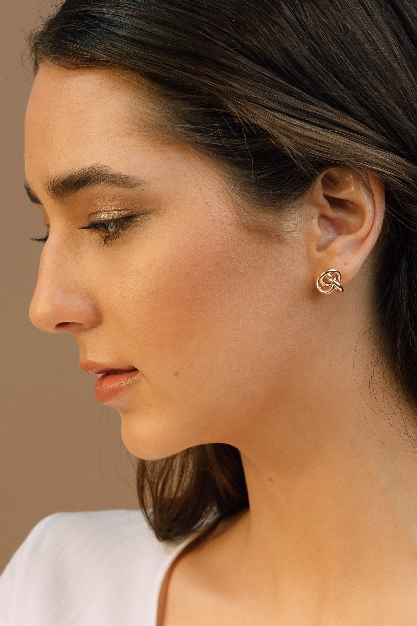 Looping Mini Hoop Gold Earrings - Astrid