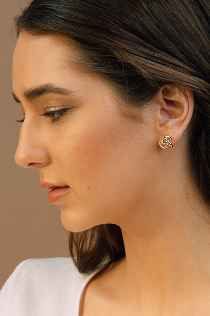 Looping Mini Hoop Gold Earrings - Astrid