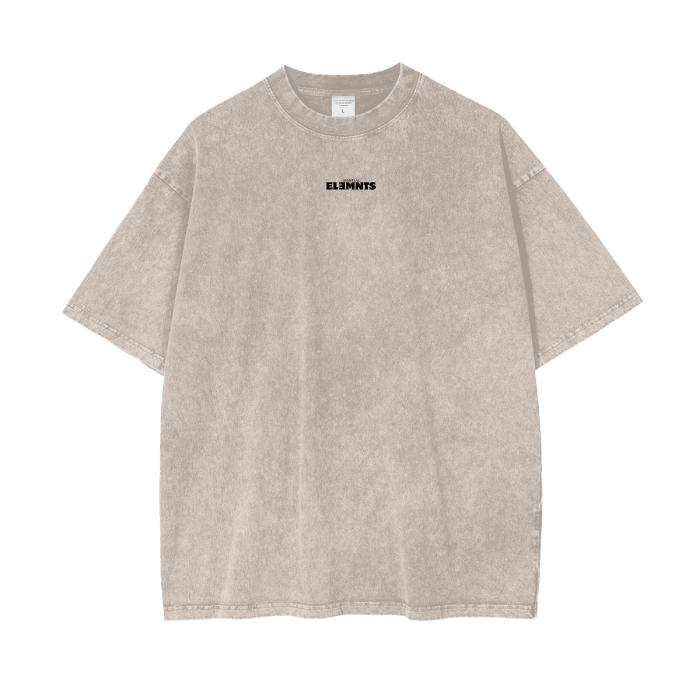 ESSNTIAL ELEMNTS Unisex 250G Acid Wash Oversize Tee